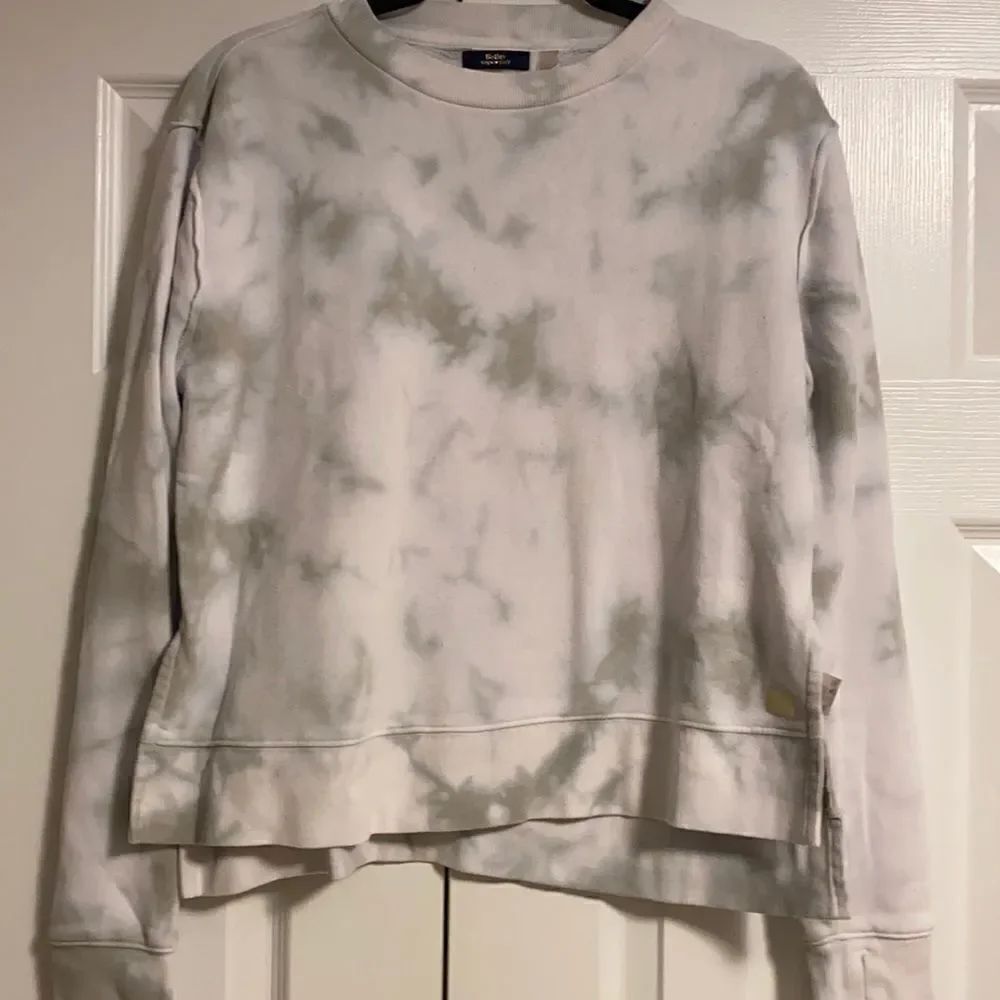 Butter White With Grey tie Dye Sweatshirt